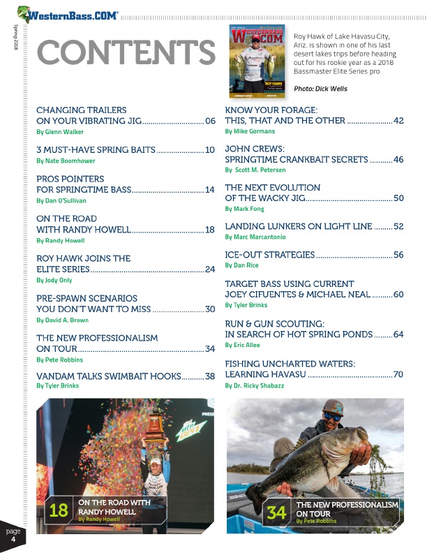 Free Bass Fishing Magazine WesternBass Spring 2018 Magazine | Bass Fishing Tips